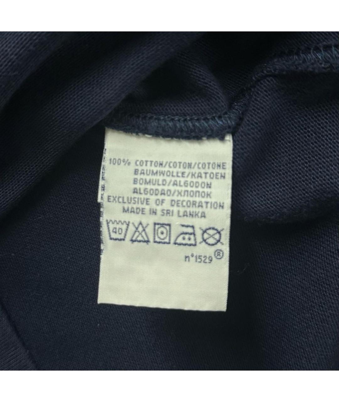 POLO RALPH LAUREN Темно-синее хлопковое поло с длинным рукавом, фото 8