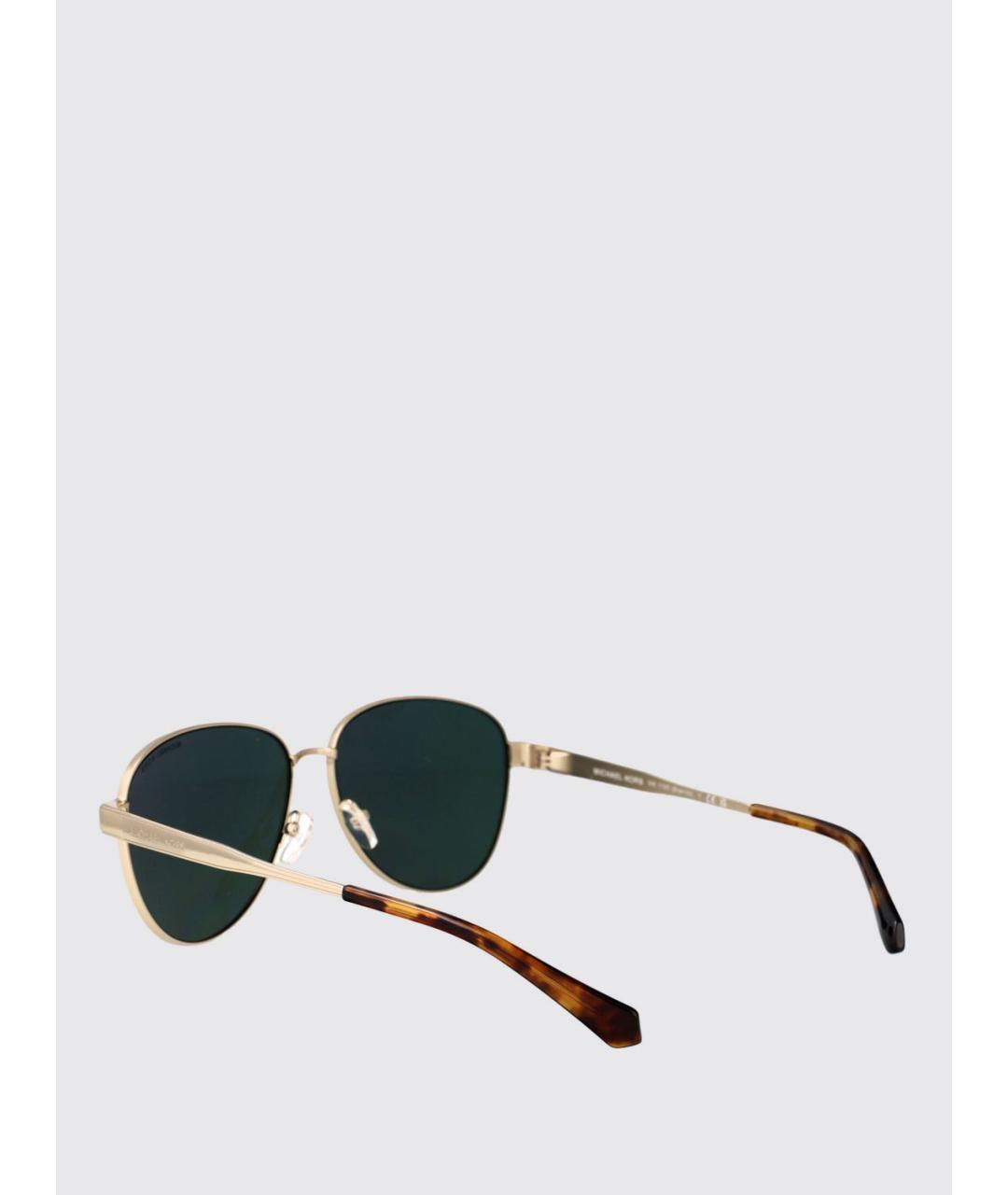 MICHAEL KORS Золотые солнцезащитные очки, фото 3