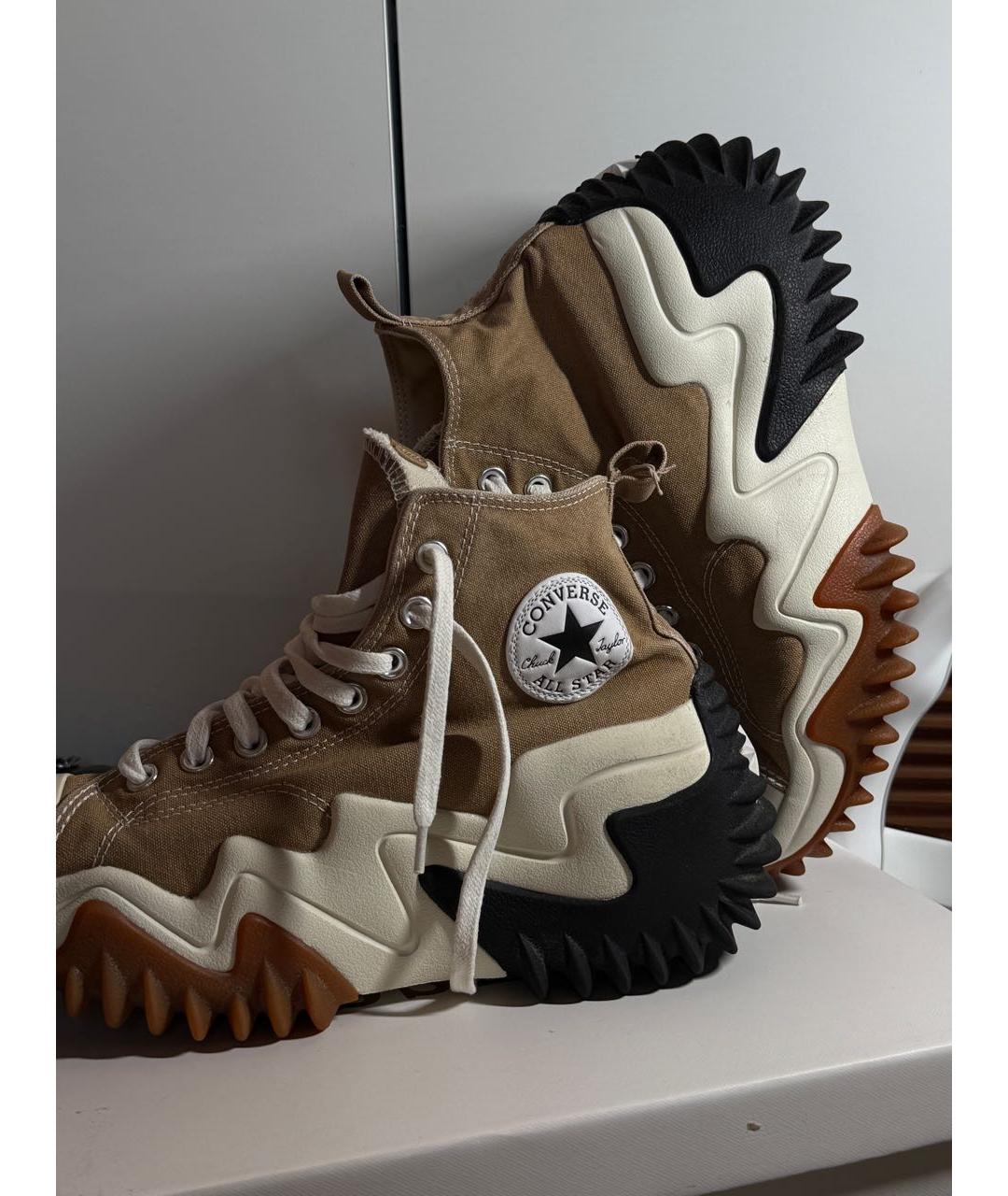 CONVERSE Коричневые текстильные кеды, фото 4