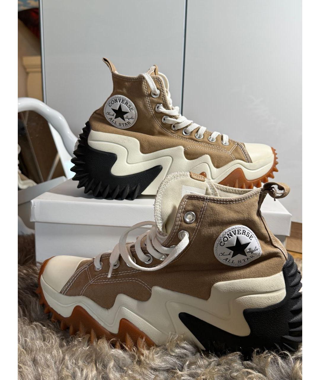 CONVERSE Коричневые текстильные кеды, фото 3