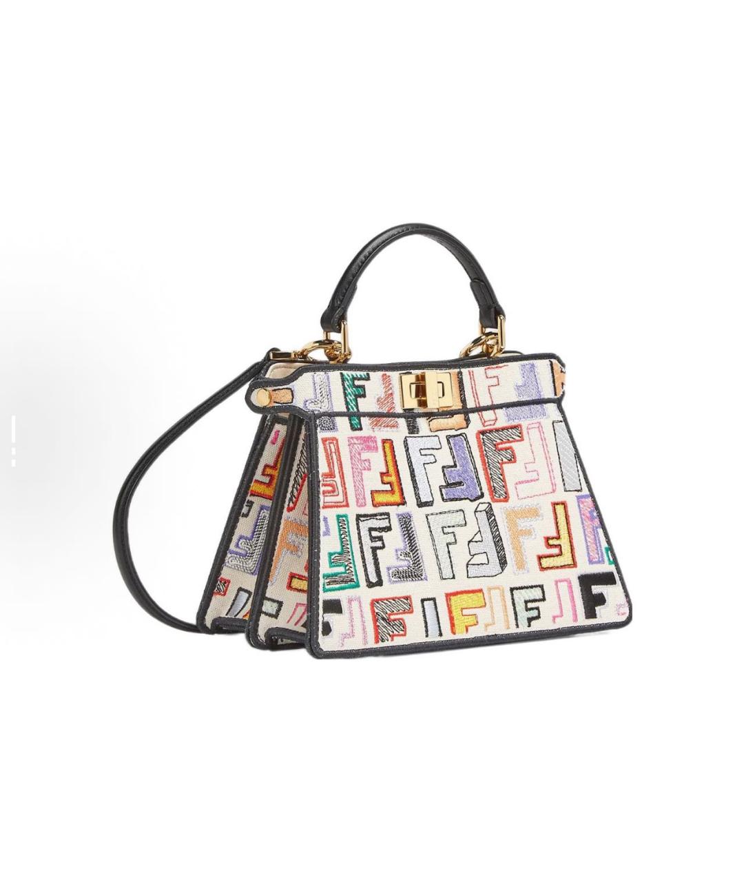 FENDI Мульти кожаная сумка с короткими ручками, фото 2