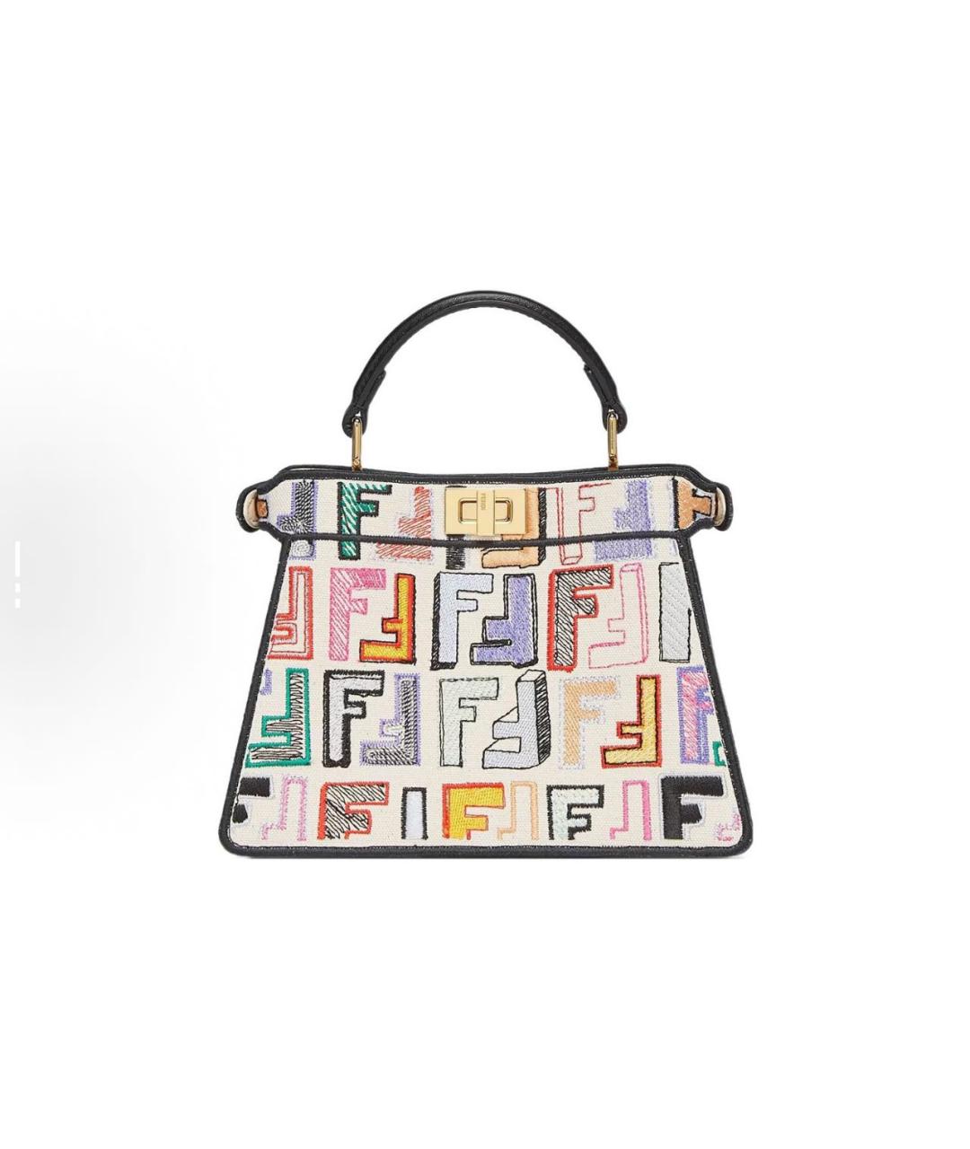 FENDI Мульти кожаная сумка с короткими ручками, фото 3