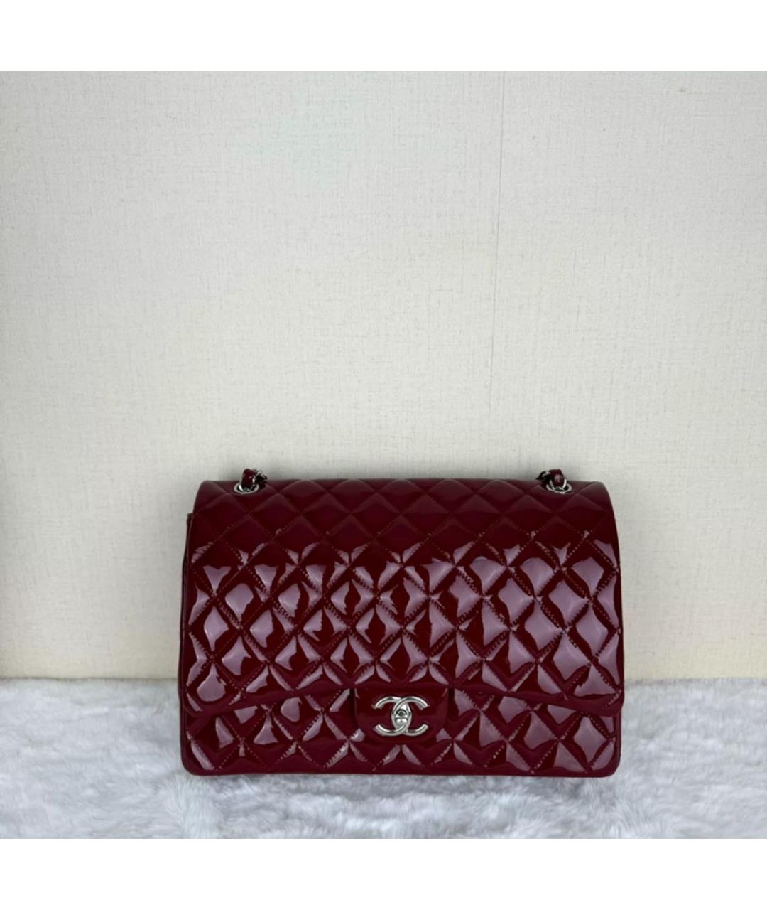 CHANEL Бордовая кожаная сумка тоут, фото 8