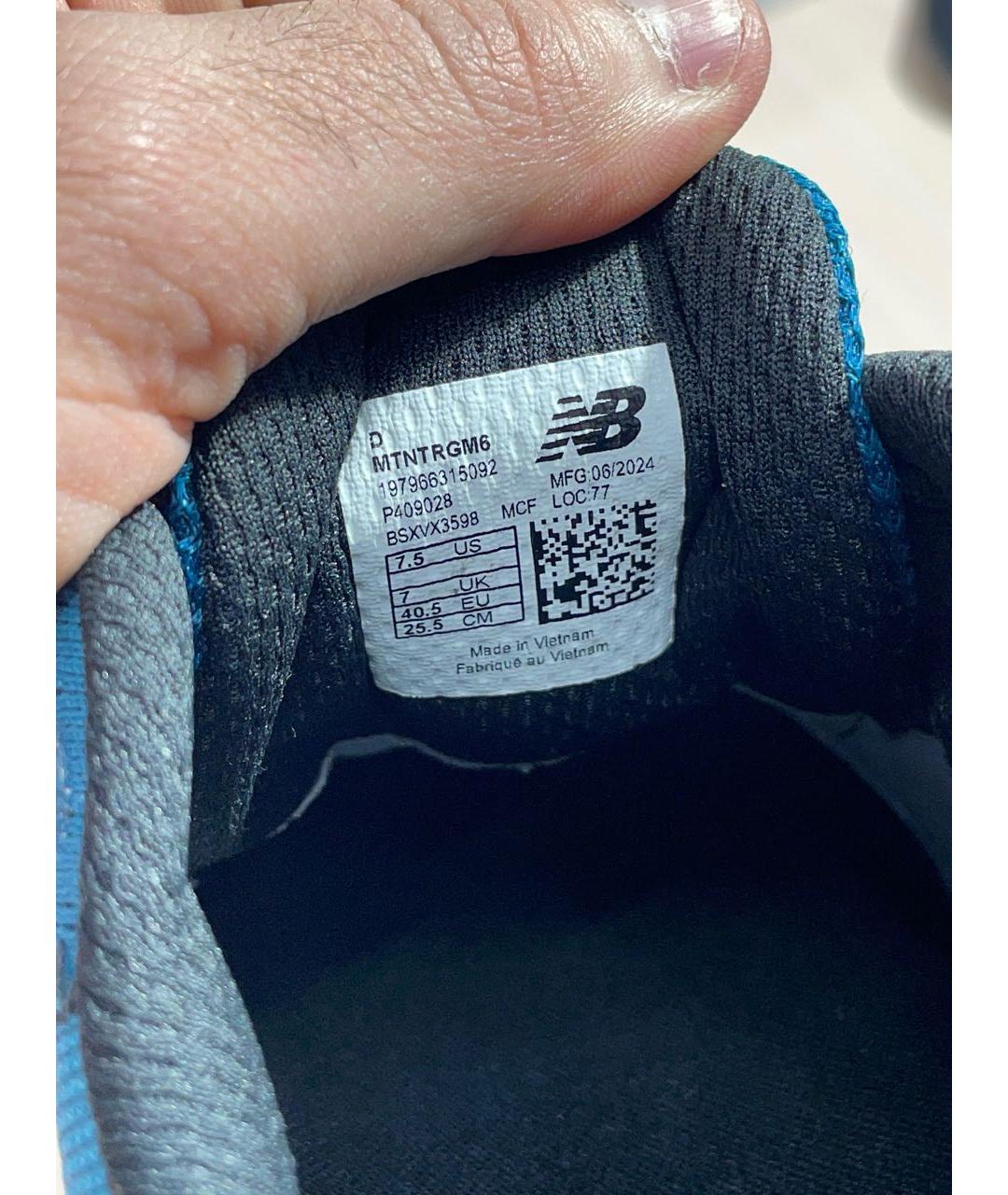 NEW BALANCE Синие текстильные низкие кроссовки / кеды, фото 7