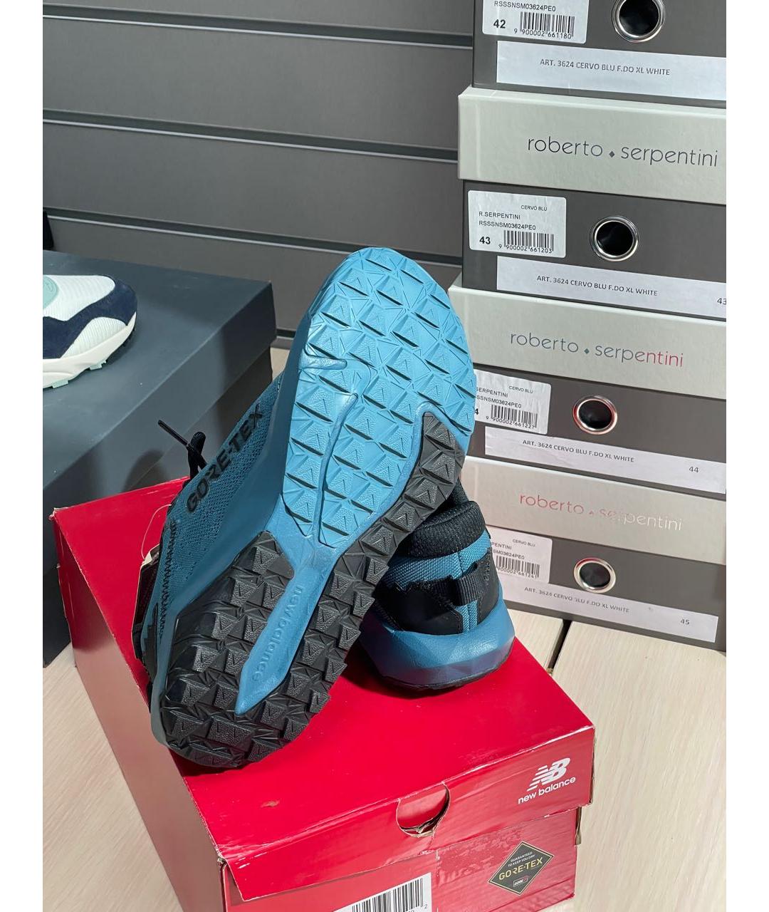 NEW BALANCE Синие текстильные низкие кроссовки / кеды, фото 5