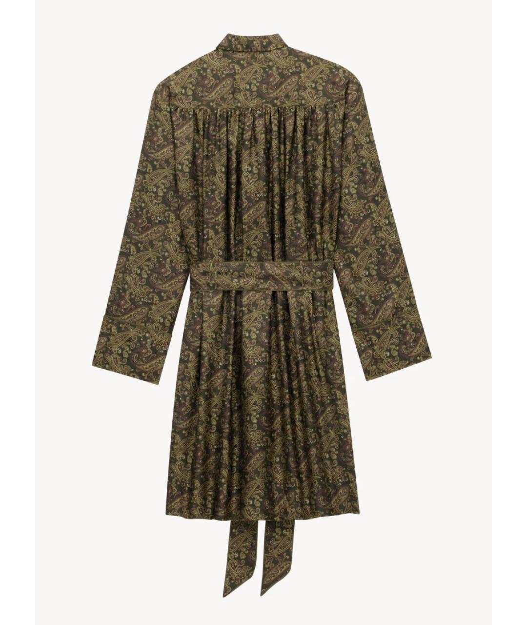 SAINT LAURENT Мульти шелковое повседневное платье, фото 6