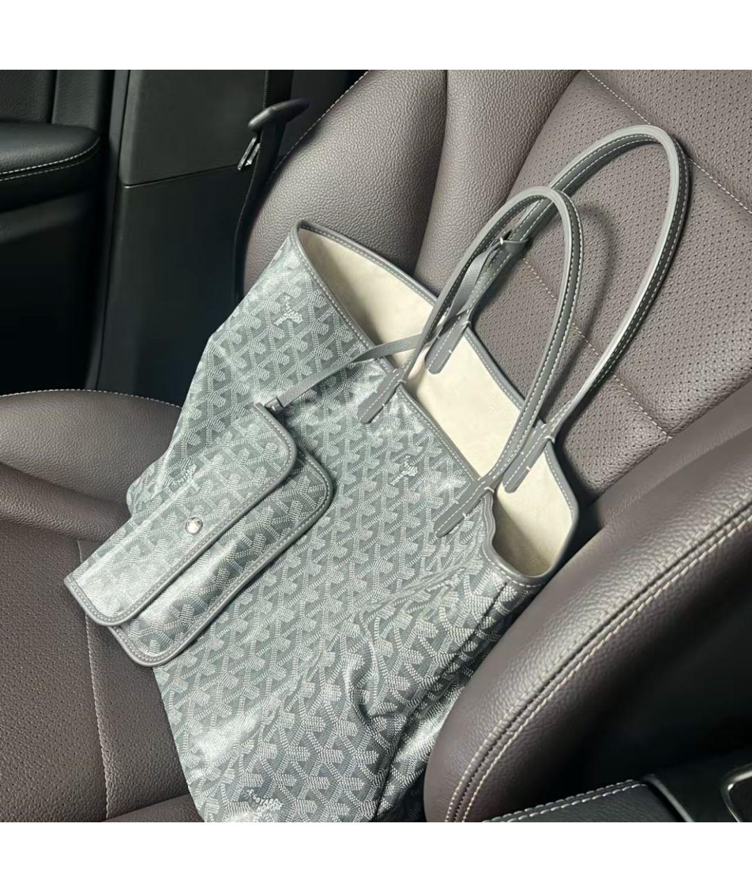 GOYARD Антрацитовая сумка тоут, фото 8