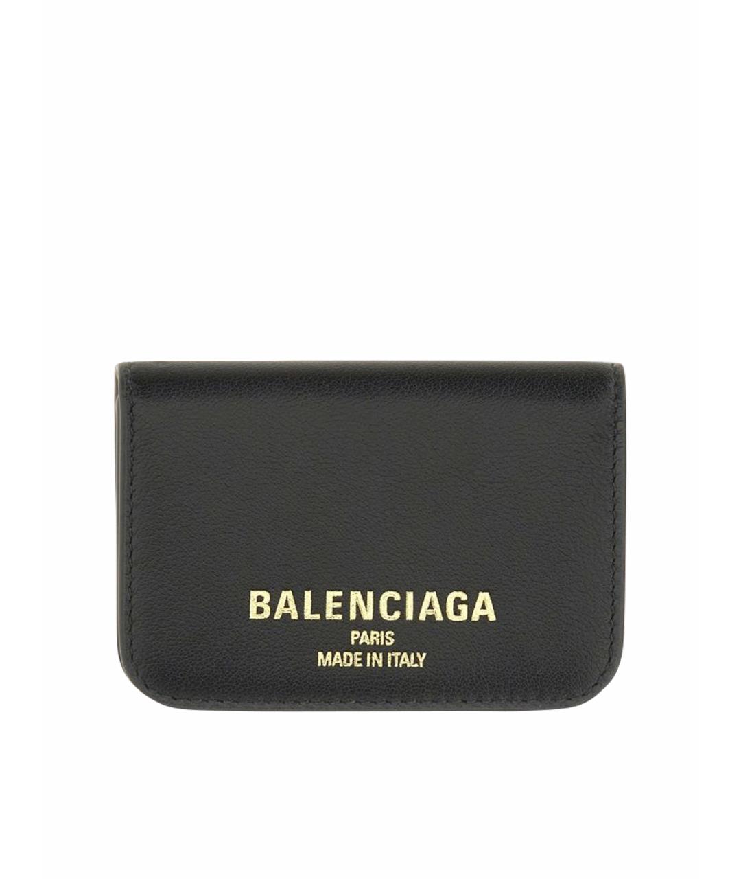BALENCIAGA Черный кожаный кошелек, фото 1