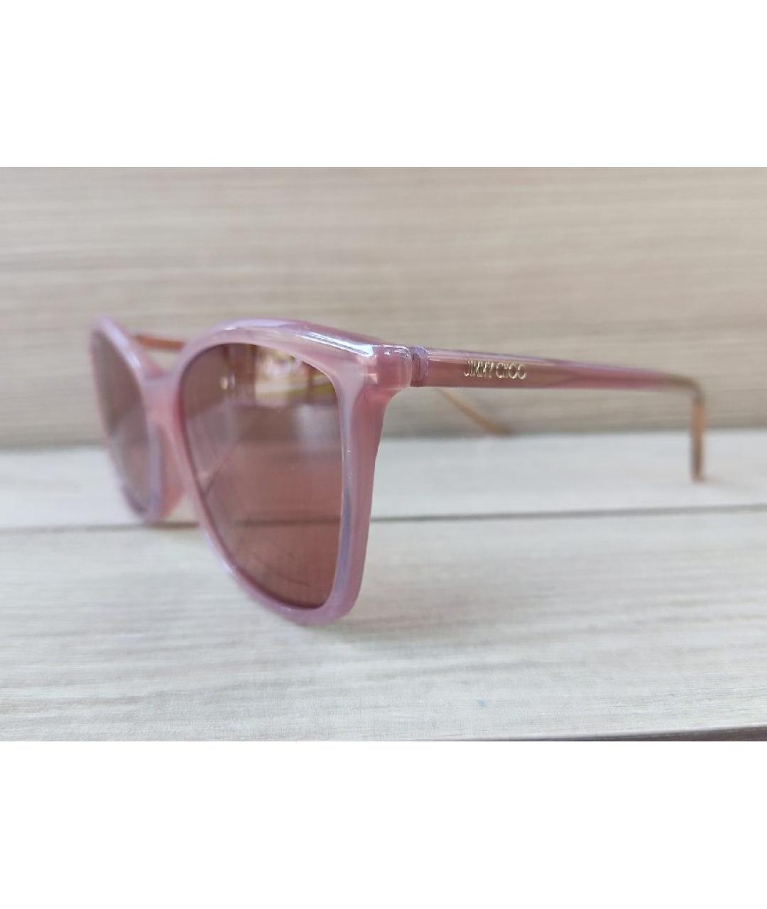 JIMMY CHOO Розовые пластиковые солнцезащитные очки, фото 3