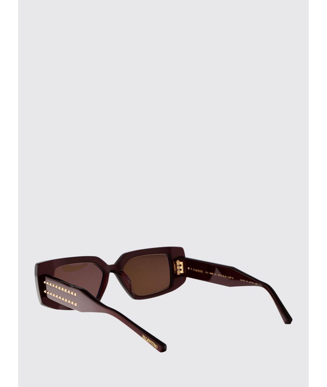 VALENTINO Бордовые солнцезащитные очки, фото 3