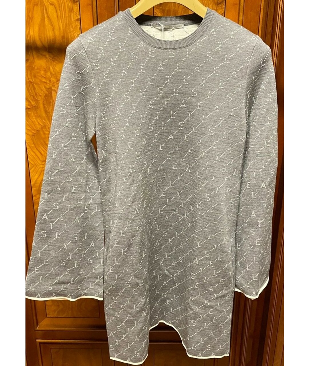 STELLA MCCARTNEY Серое шерстяное платье, фото 3