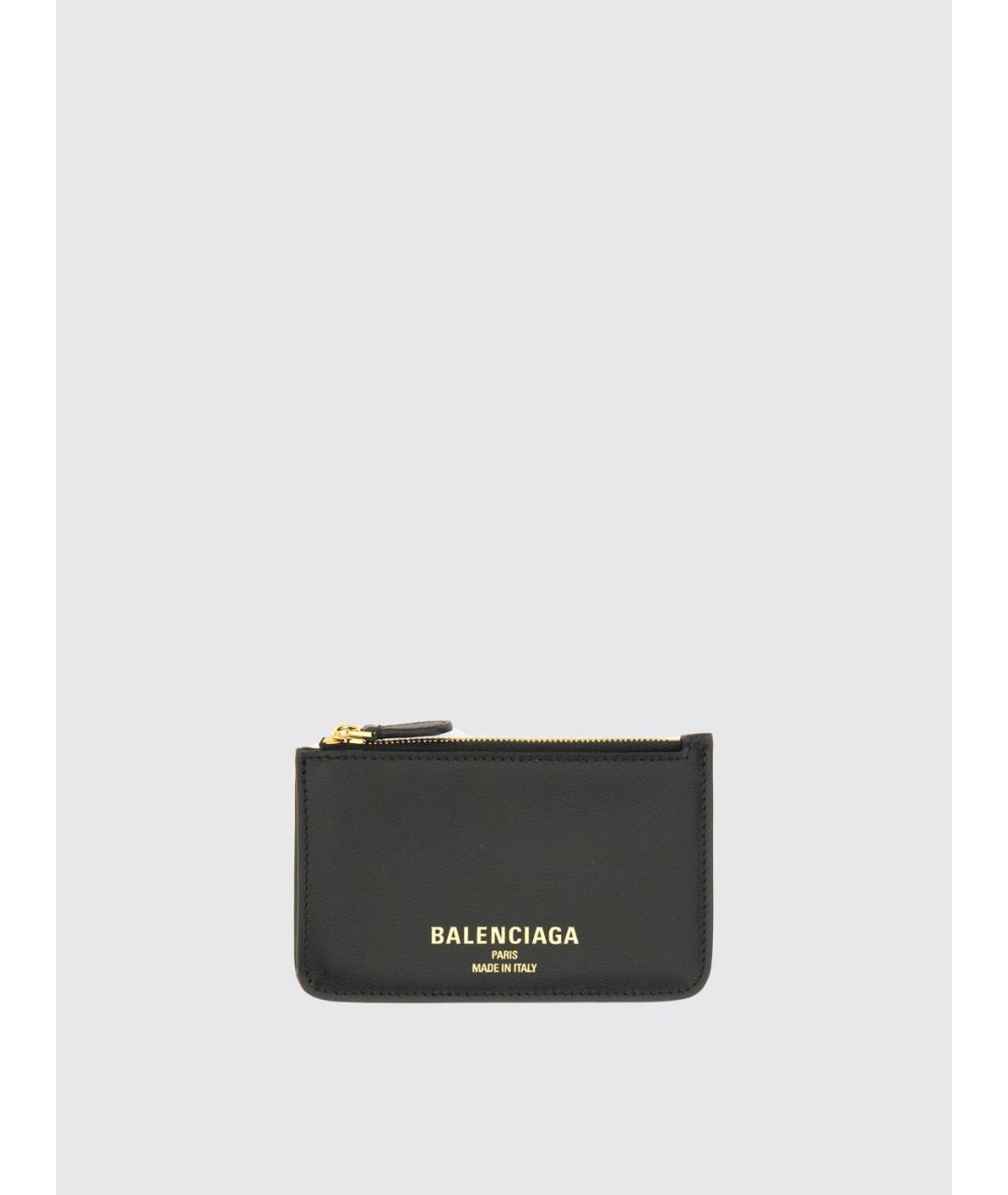 BALENCIAGA Черный кожаный кардхолдер, фото 3