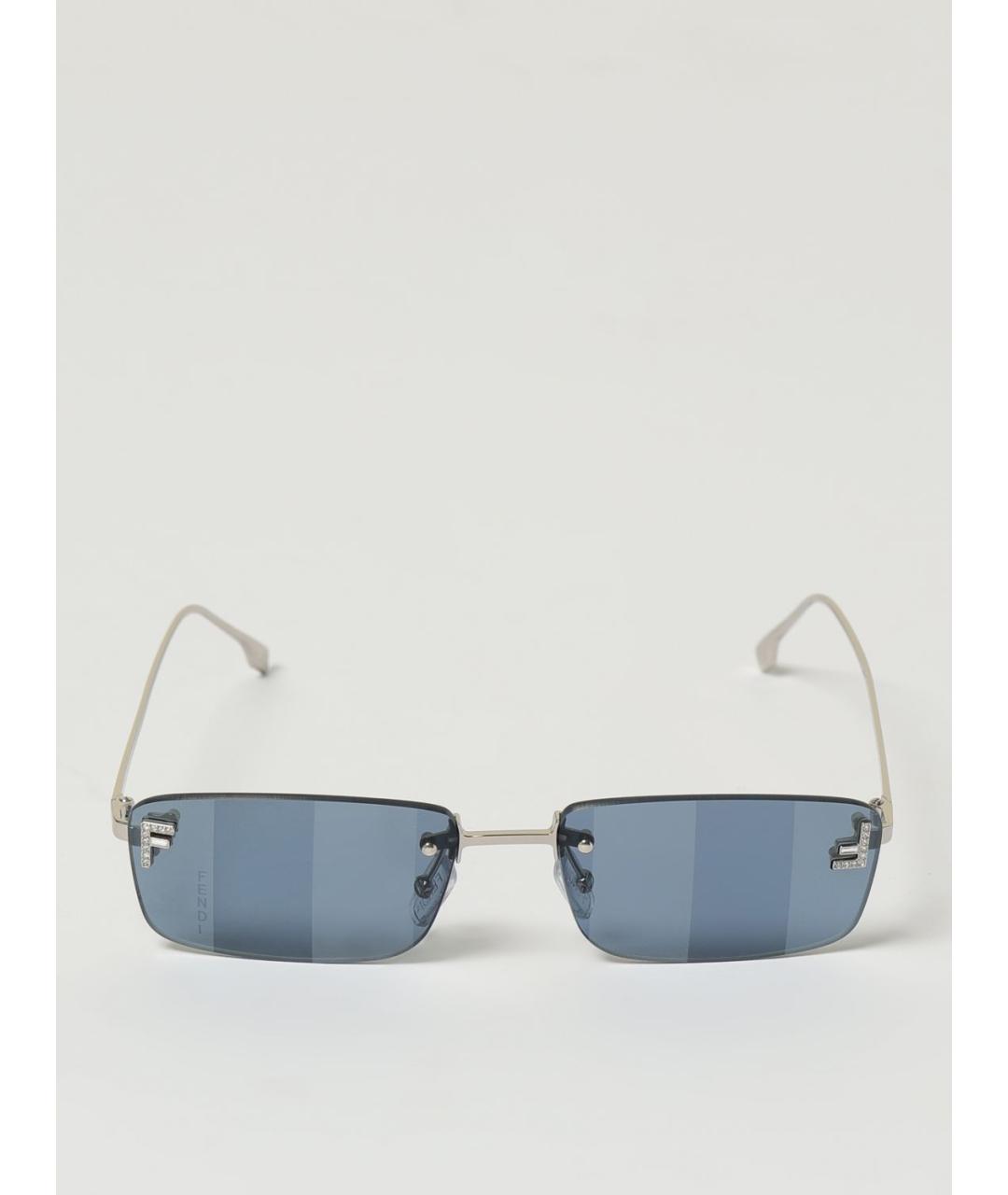 FENDI Серебряные солнцезащитные очки, фото 3