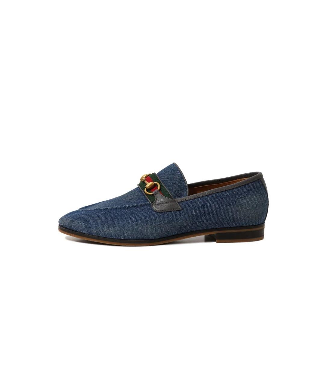GUCCI Синие лоферы, фото 9