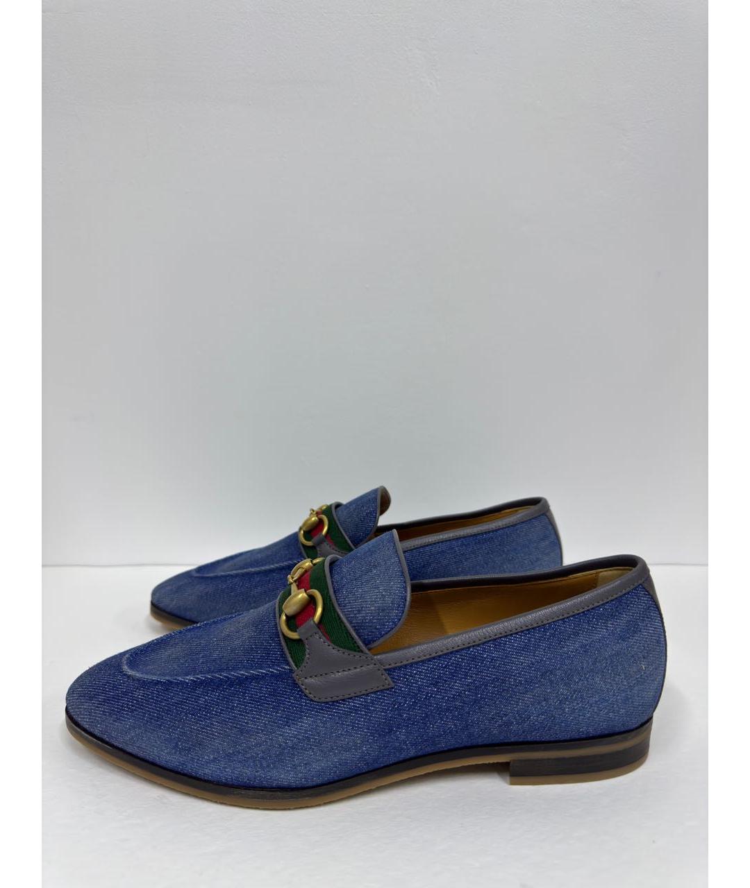GUCCI Синие лоферы, фото 3