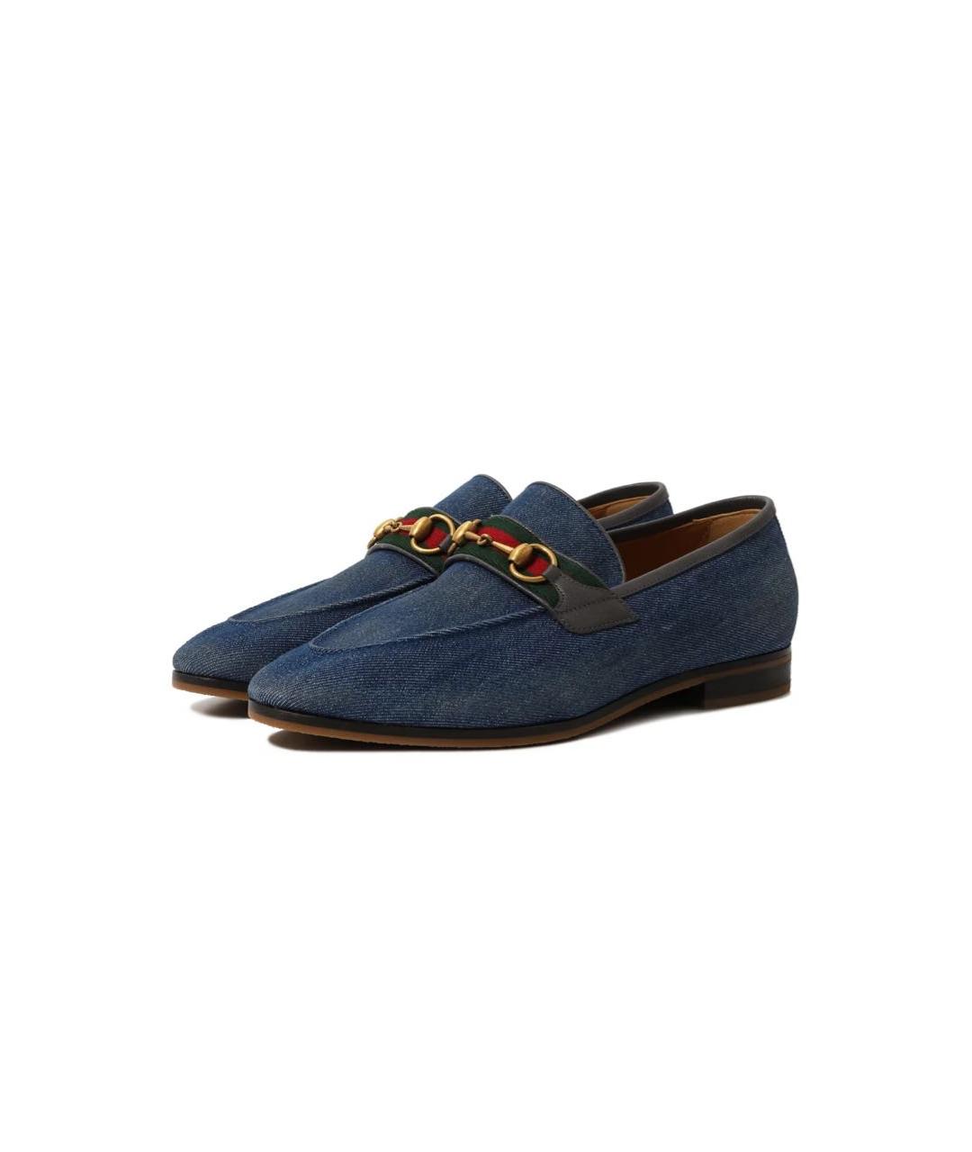 GUCCI Синие лоферы, фото 2