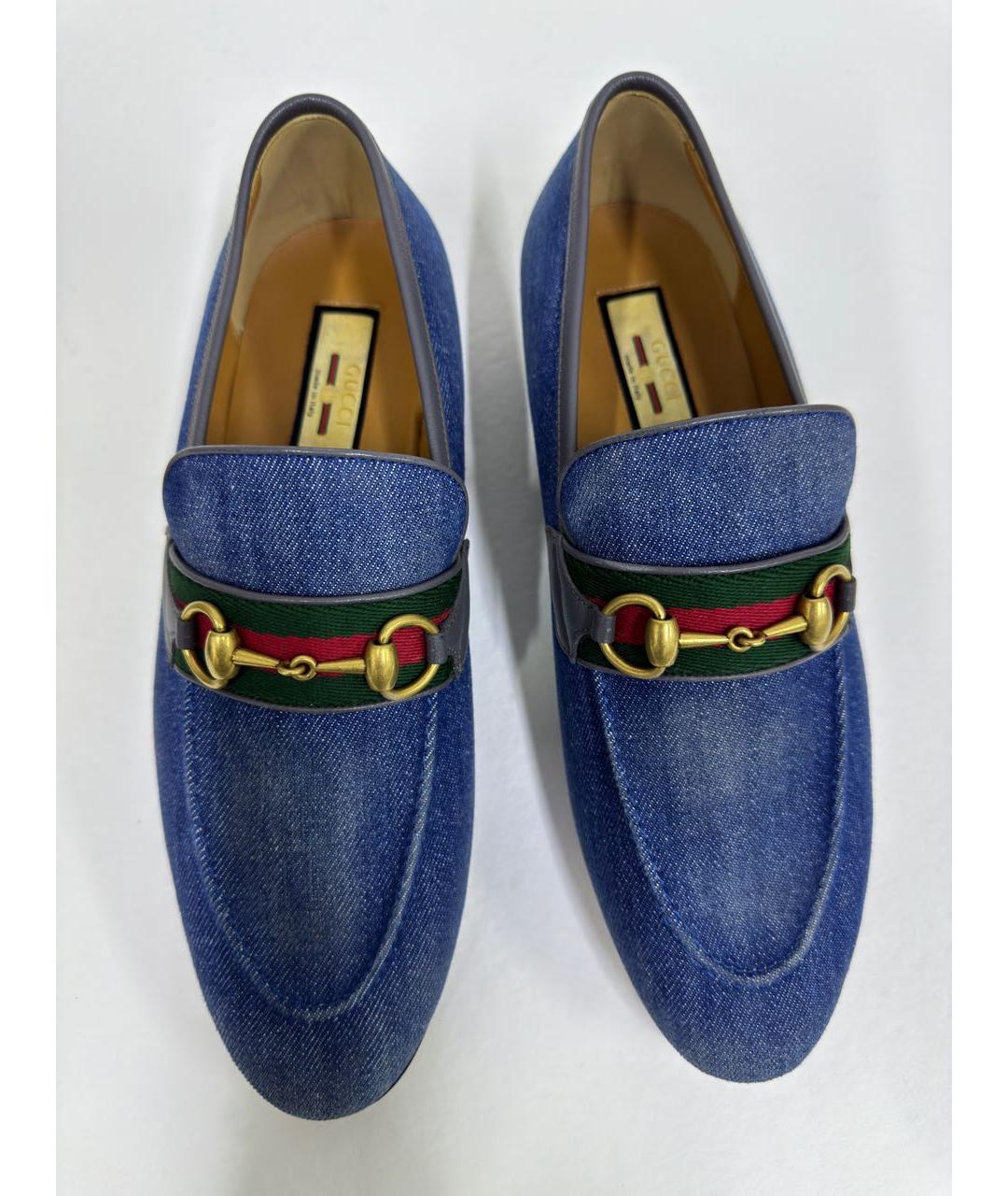GUCCI Синие лоферы, фото 4