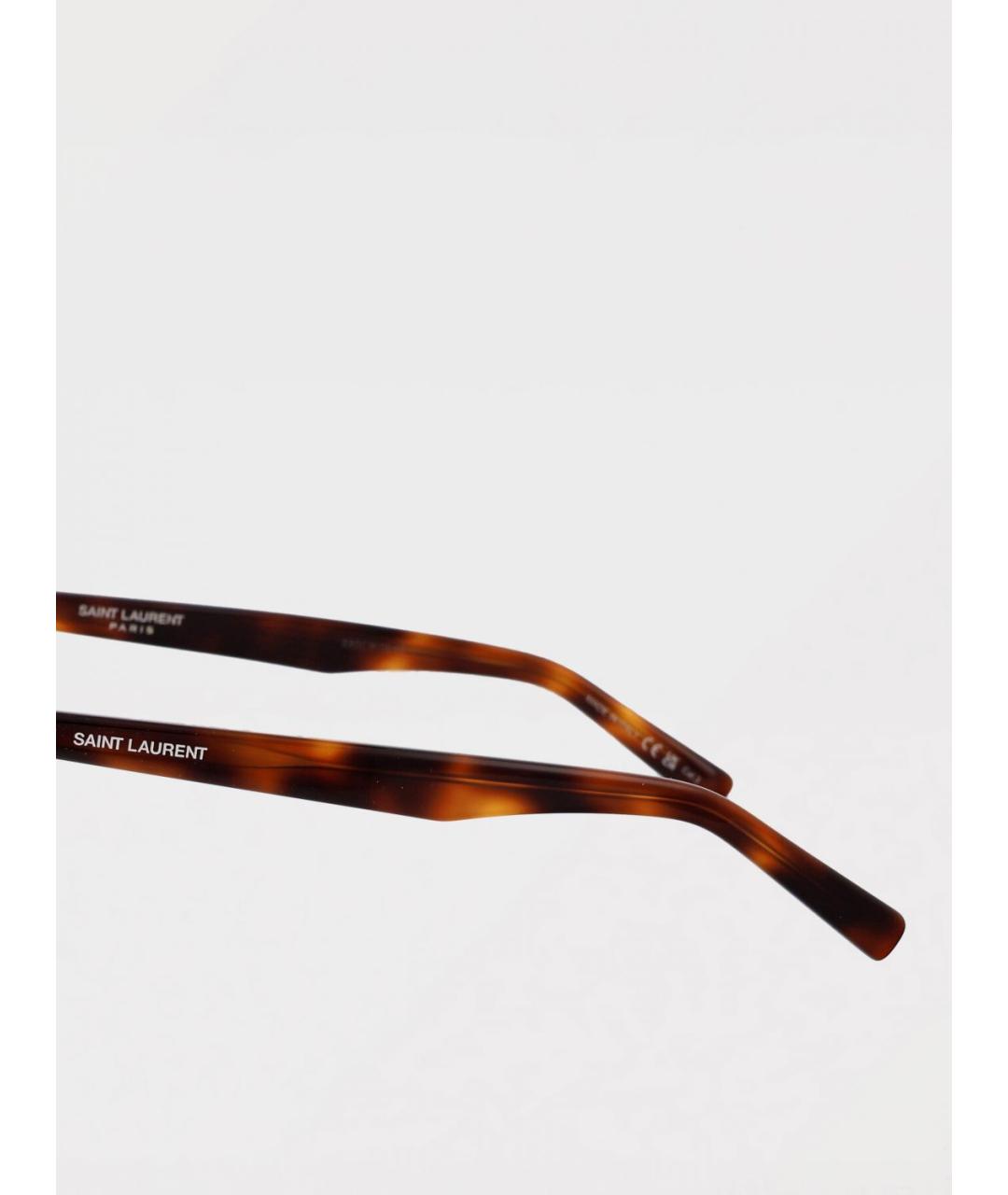SAINT LAURENT Коричневые солнцезащитные очки, фото 4