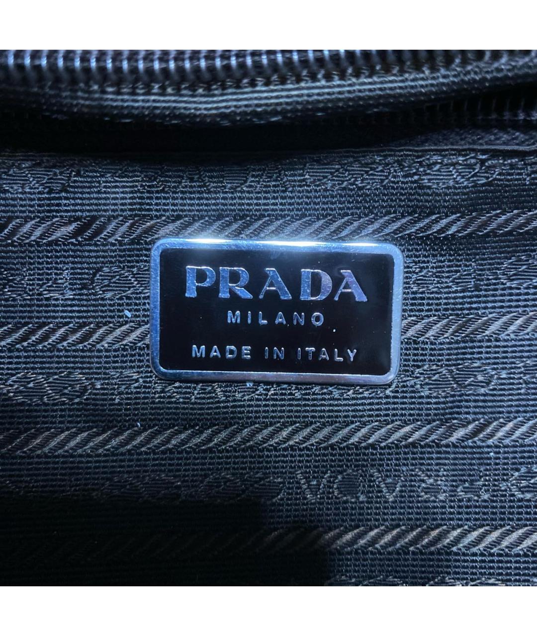 PRADA Оранжевая тканевая барсетка, фото 4