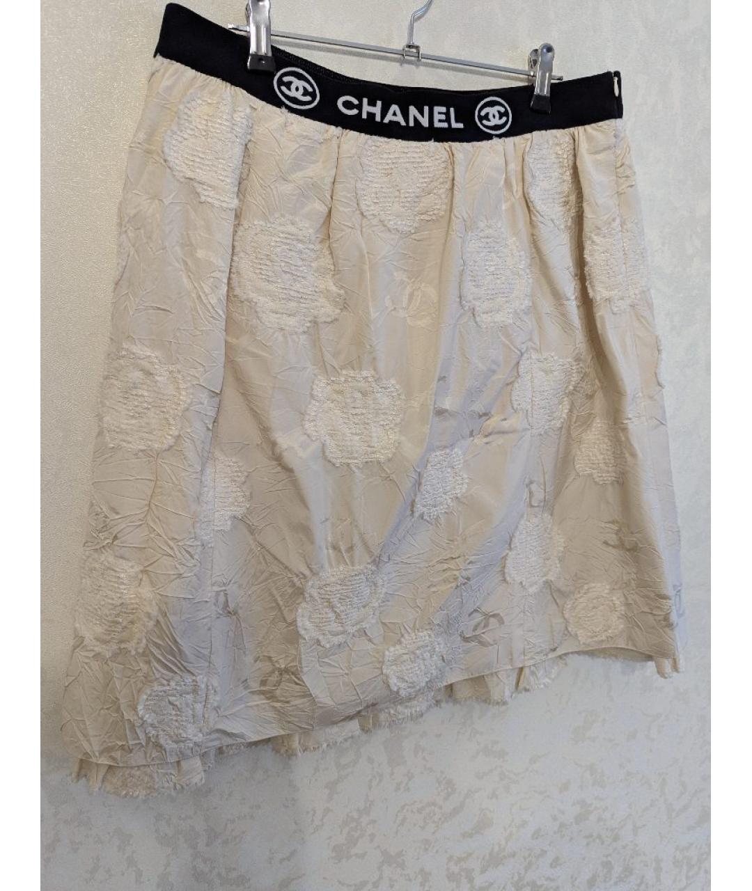 CHANEL Бежевая юбка миди, фото 2