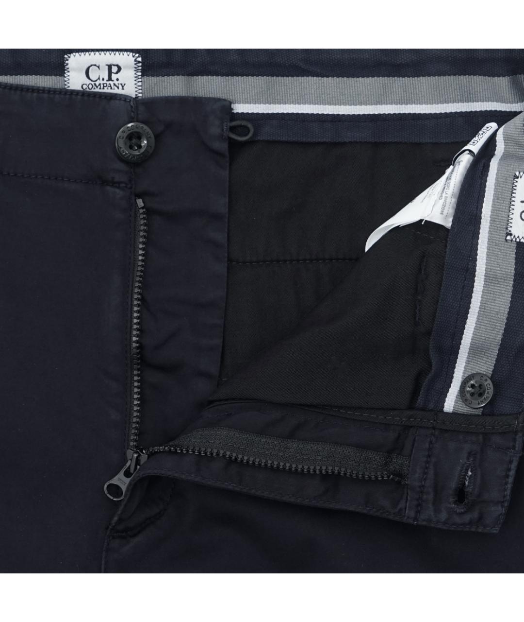 CP COMPANY Темно-синие хлопко-эластановые шорты, фото 2