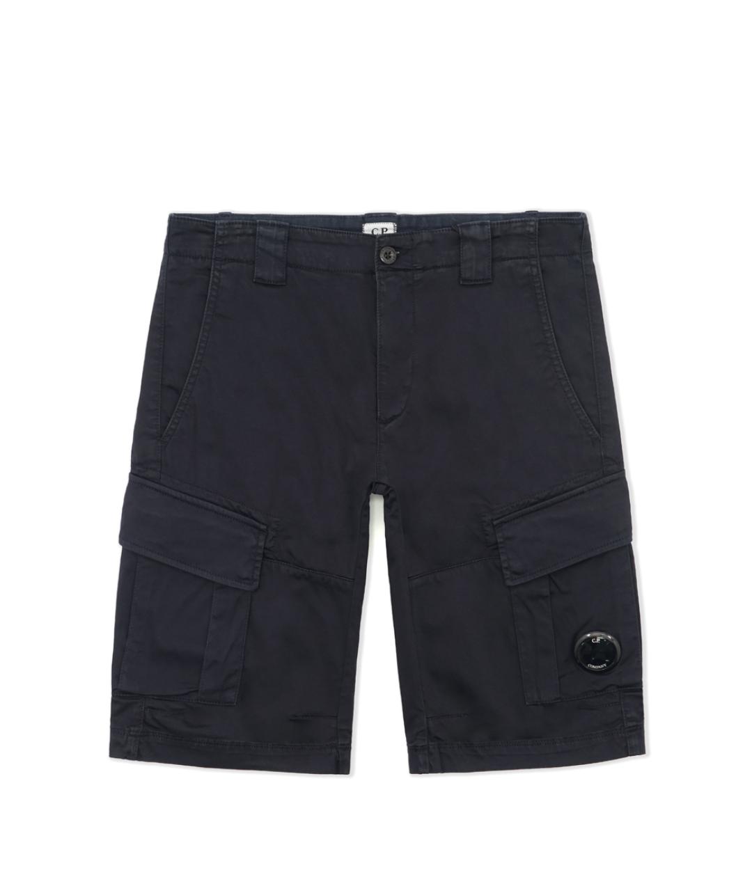 CP COMPANY Темно-синие хлопко-эластановые шорты, фото 1