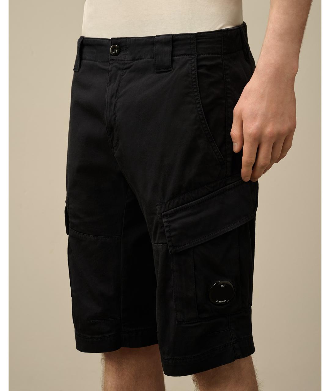 CP COMPANY Темно-синие хлопко-эластановые шорты, фото 8