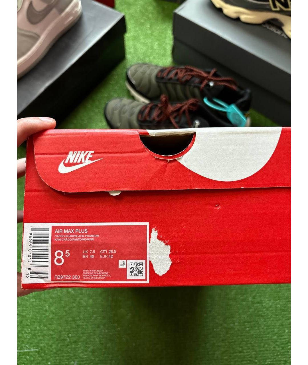 NIKE Хаки резиновые низкие кроссовки / кеды, фото 7