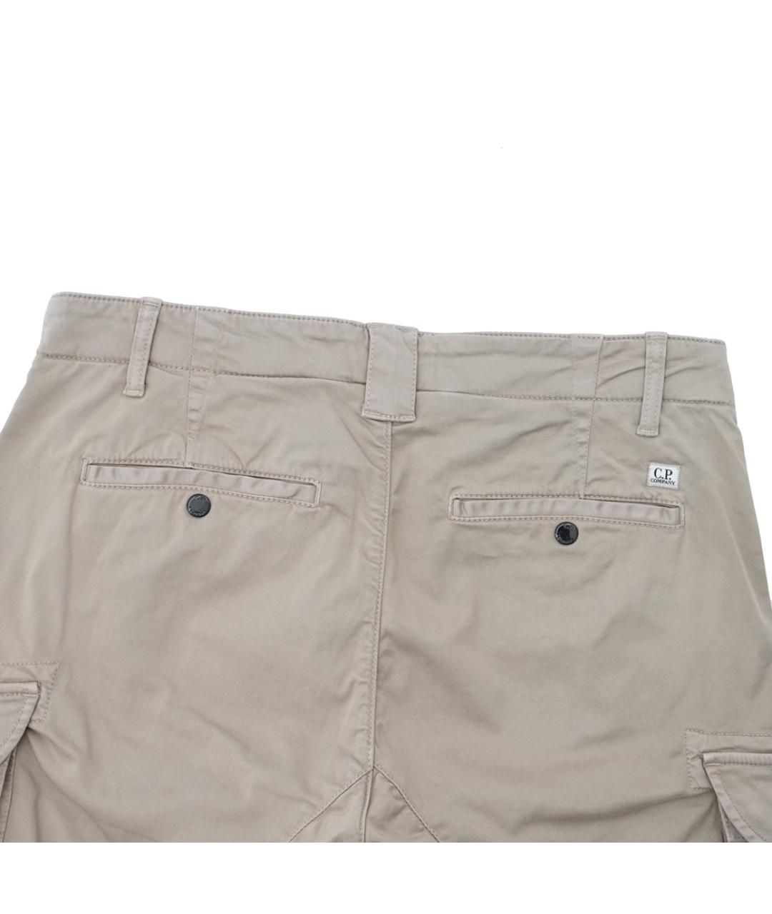 CP COMPANY Бежевые хлопко-эластановые шорты, фото 4