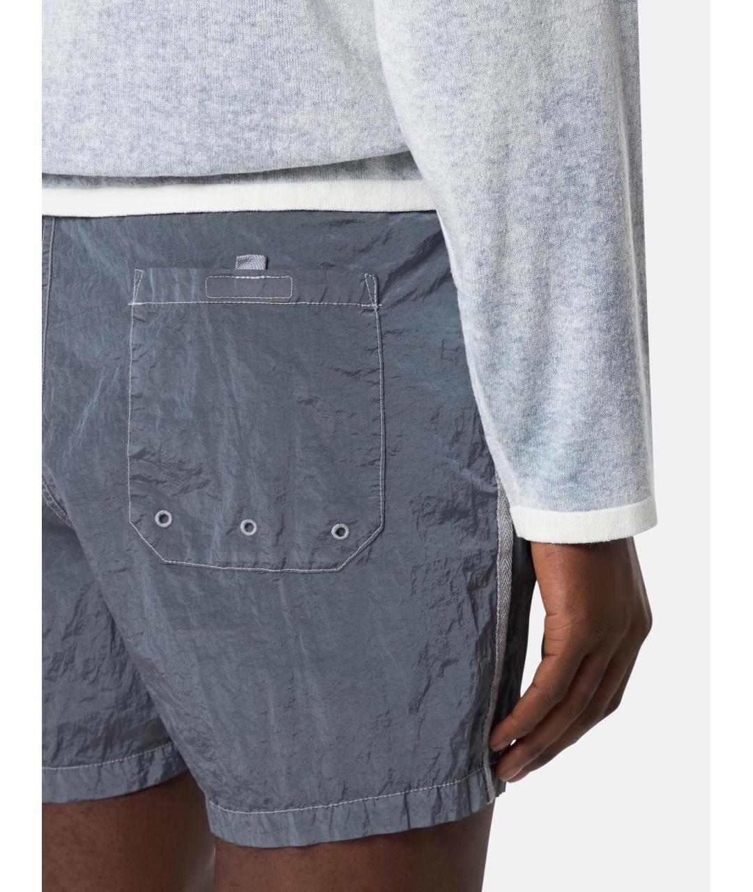 STONE ISLAND Синие полиамидовые шорты, фото 8