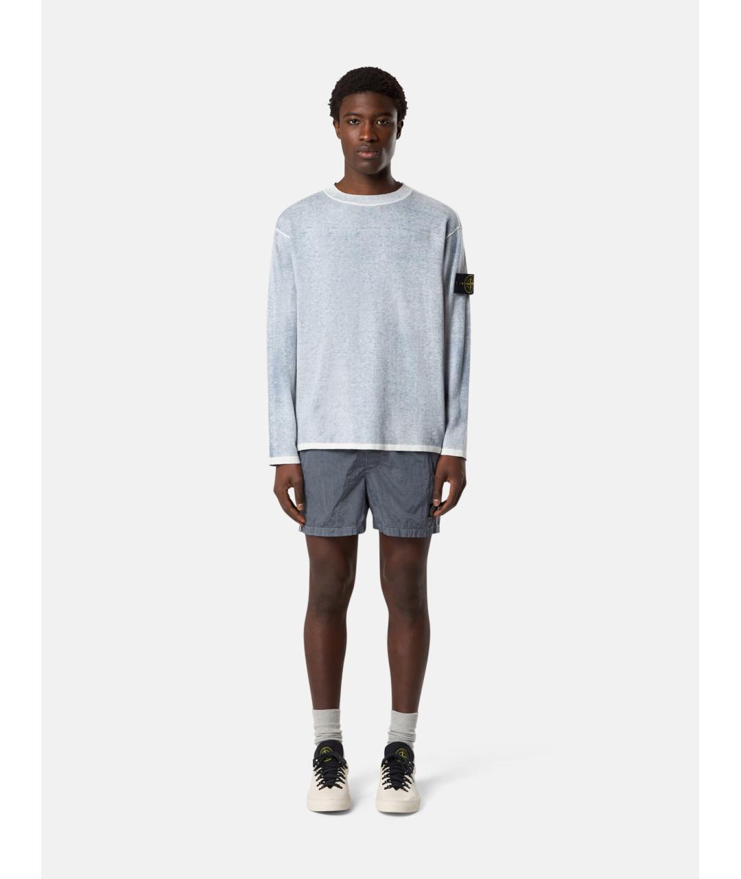 STONE ISLAND Синие полиамидовые шорты, фото 9
