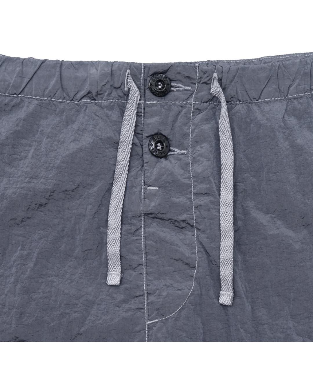 STONE ISLAND Синие полиамидовые шорты, фото 2