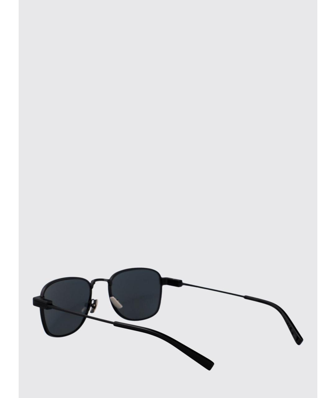 SAINT LAURENT Черные металлические солнцезащитные очки, фото 3