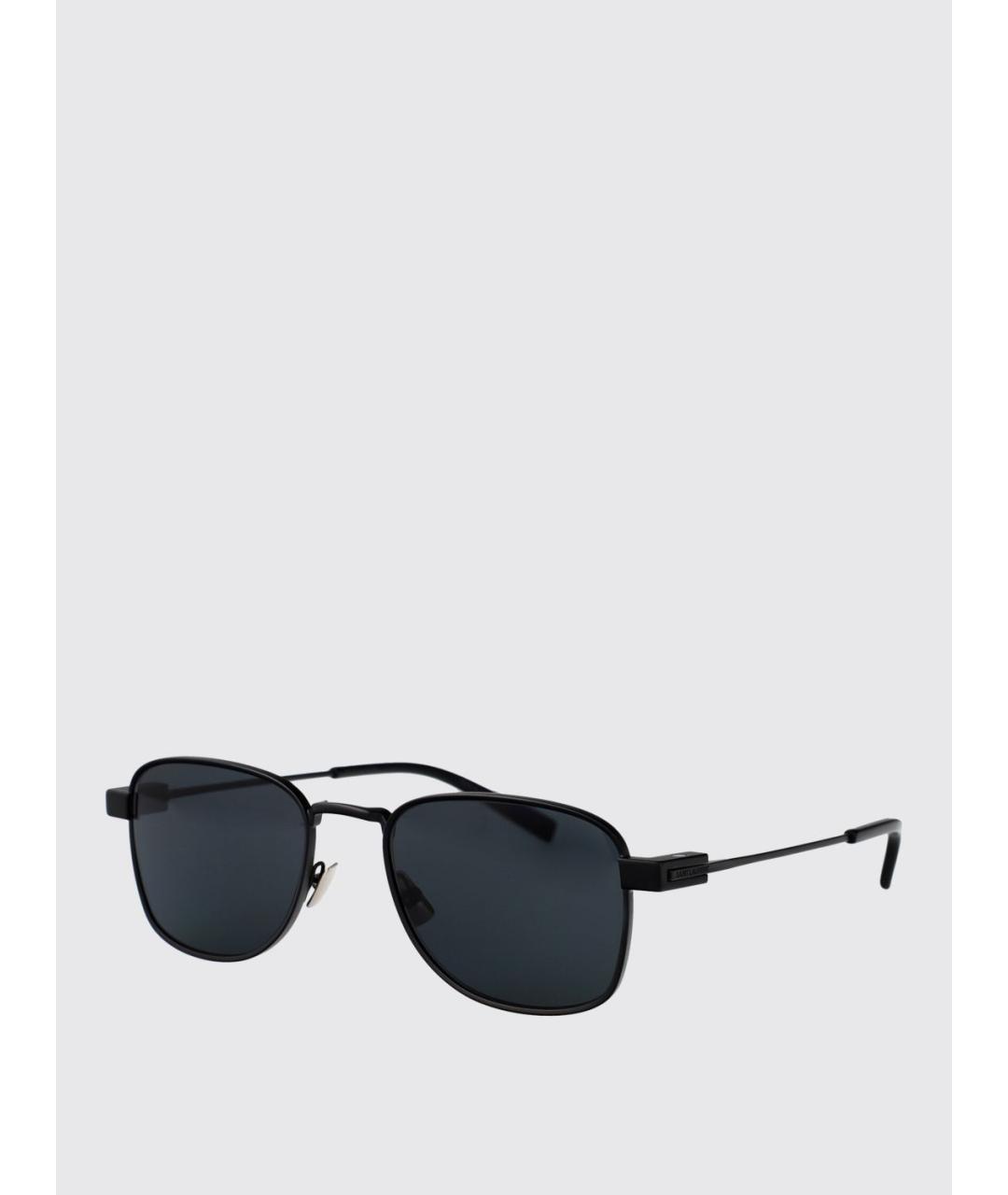 SAINT LAURENT Черные металлические солнцезащитные очки, фото 5