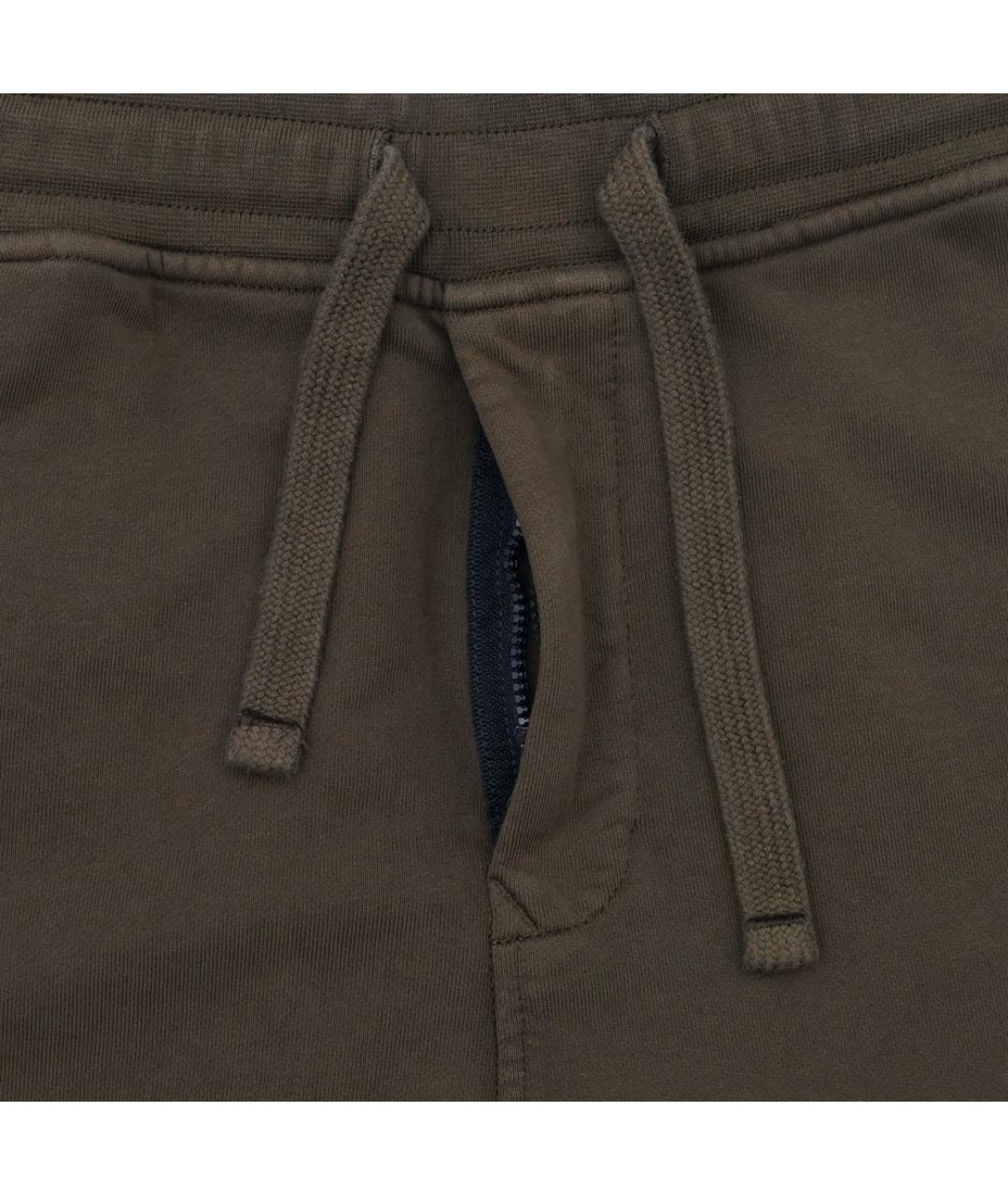 STONE ISLAND Хаки хлопковые шорты, фото 2