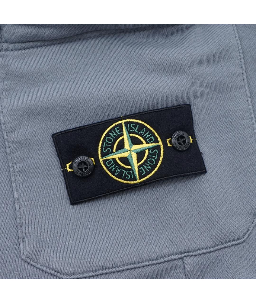 STONE ISLAND Синие хлопковые шорты, фото 7
