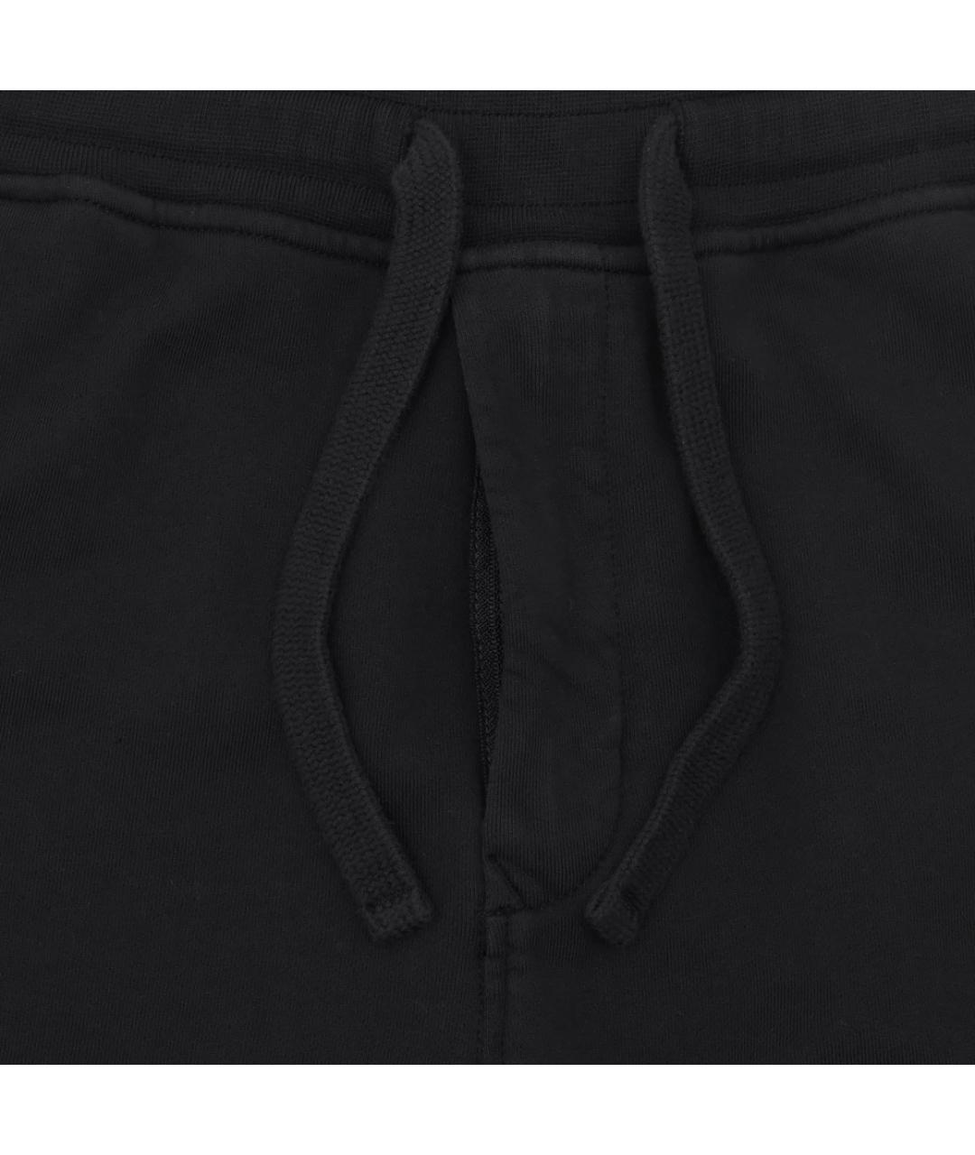 STONE ISLAND Черные хлопковые шорты, фото 2