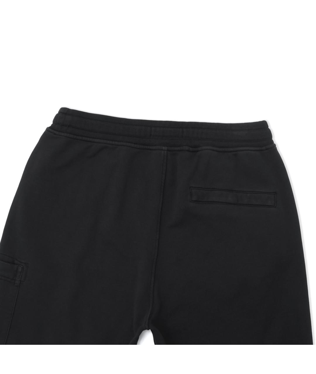 STONE ISLAND Черные хлопковые шорты, фото 4