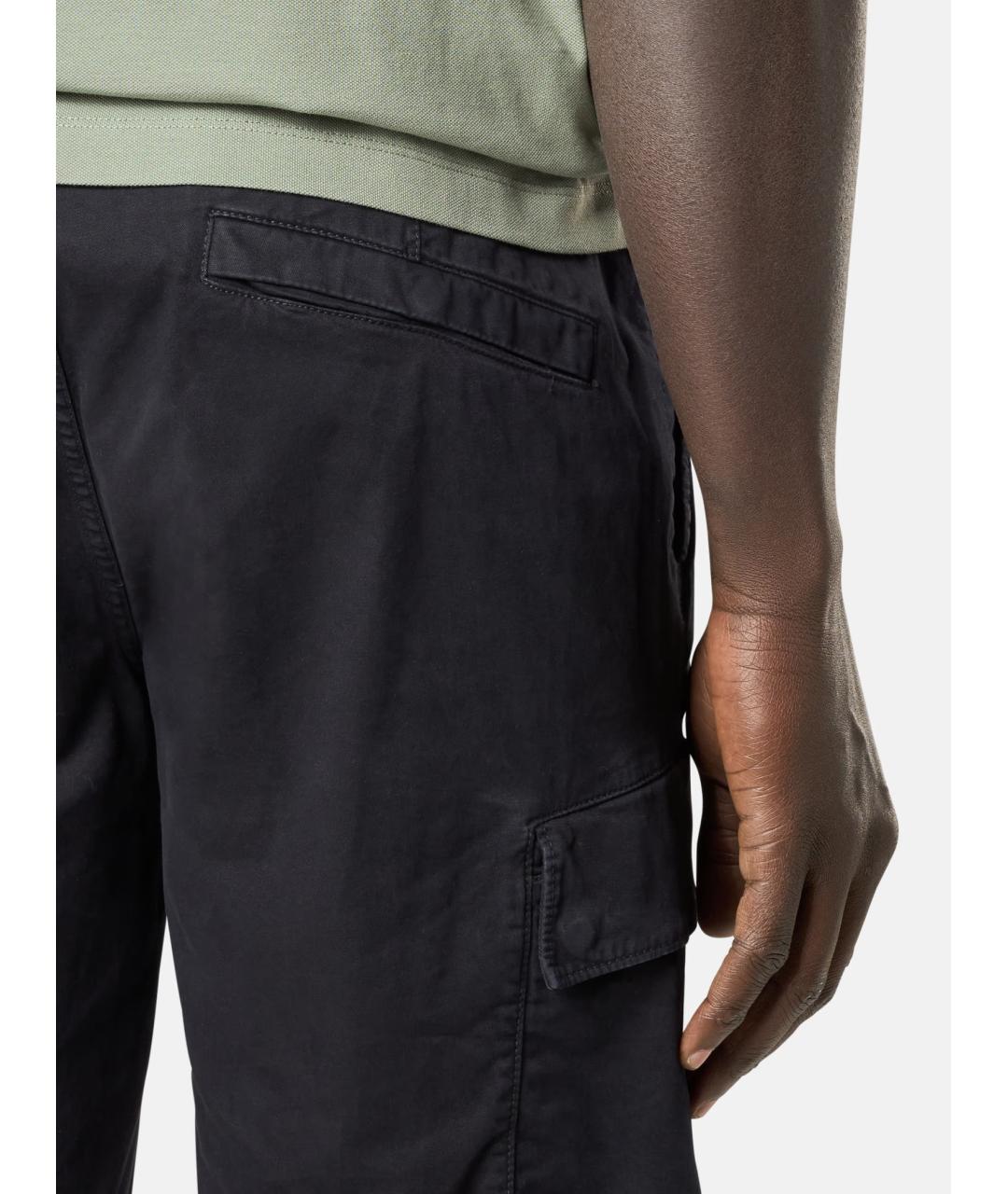 STONE ISLAND Темно-синие хлопко-эластановые шорты, фото 8