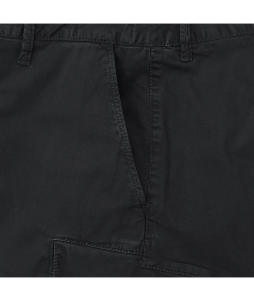 STONE ISLAND Черные хлопко-эластановые шорты, фото 3