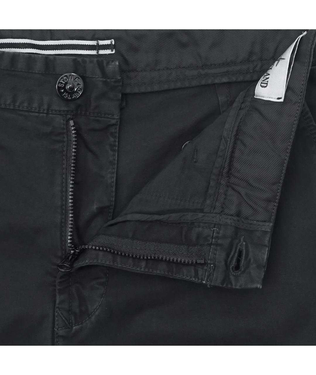 STONE ISLAND Черные хлопко-эластановые шорты, фото 2