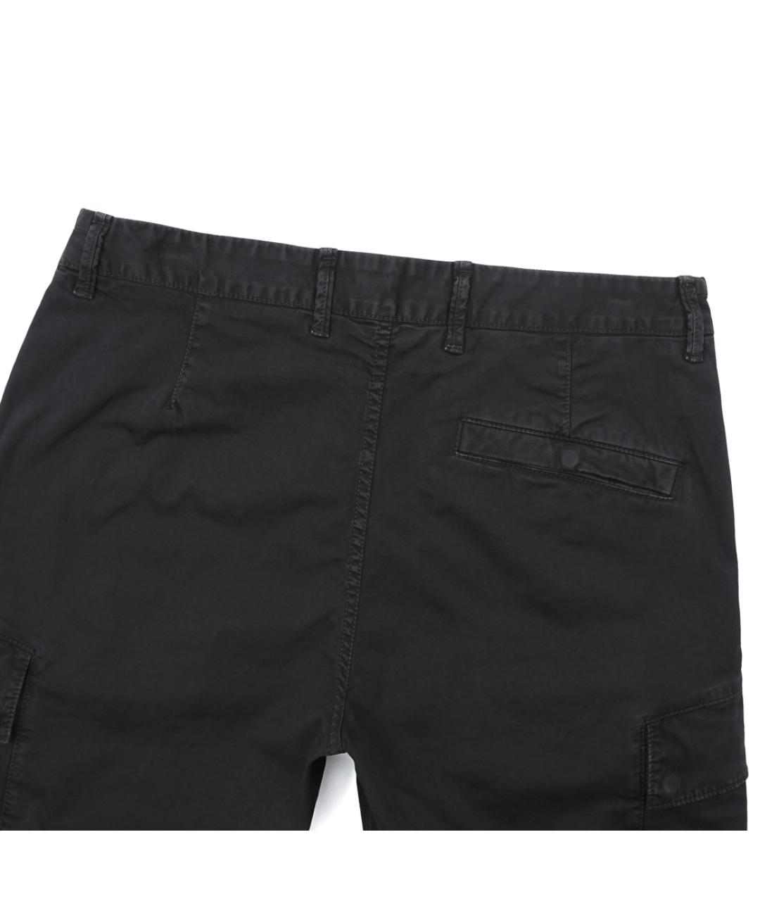 STONE ISLAND Черные хлопко-эластановые шорты, фото 4