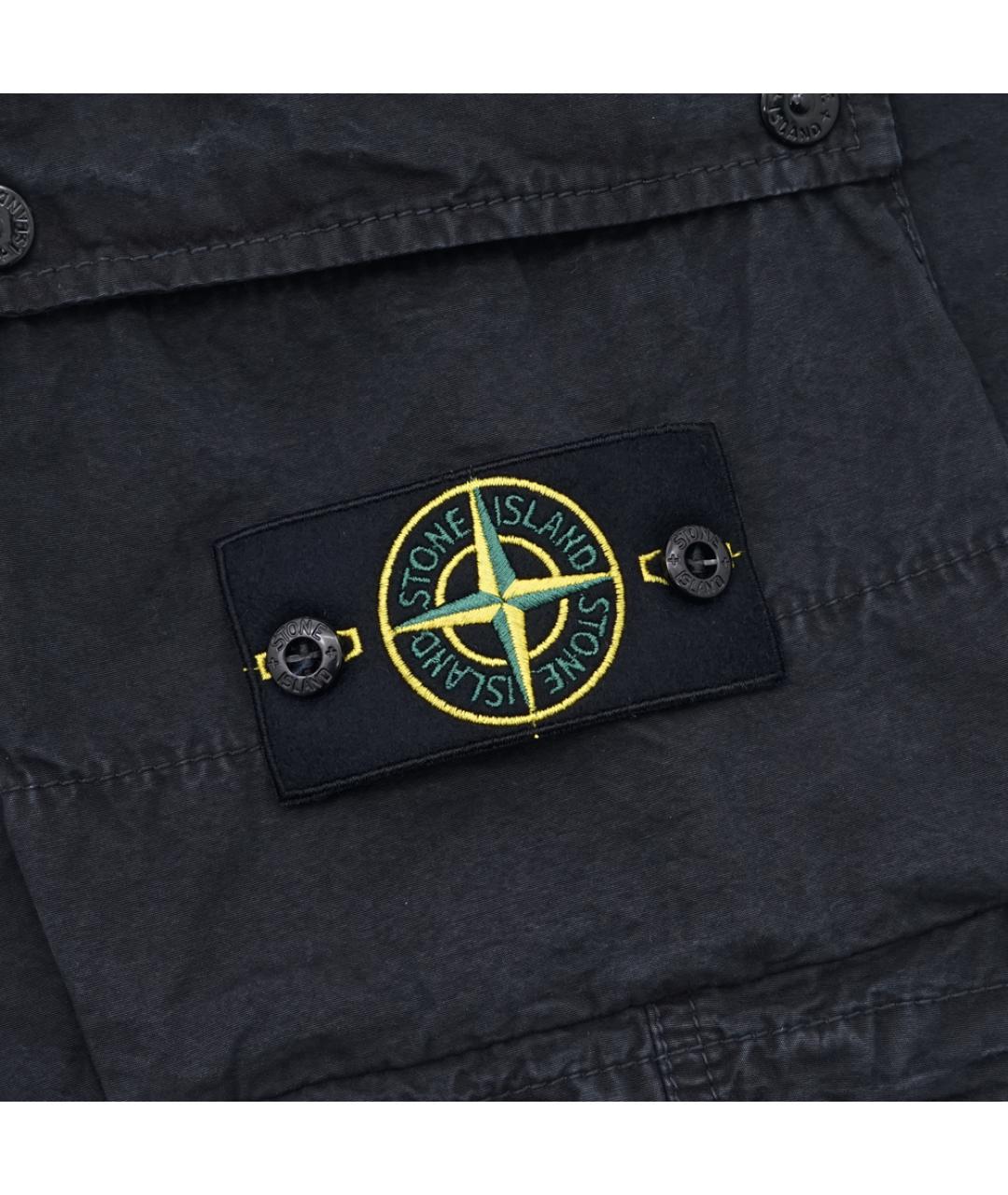 STONE ISLAND Темно-синие хлопковые шорты, фото 6
