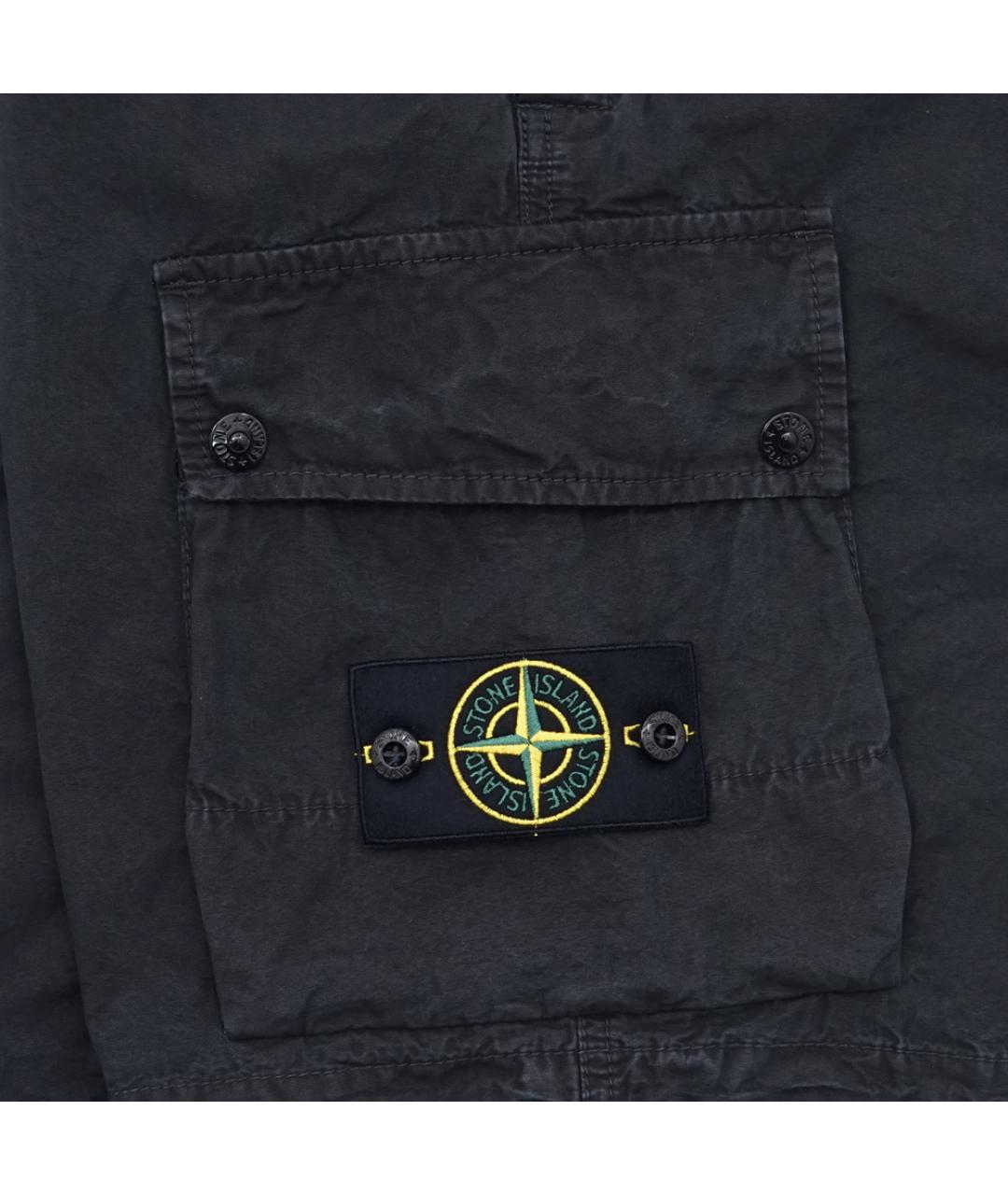STONE ISLAND Темно-синие хлопковые шорты, фото 5