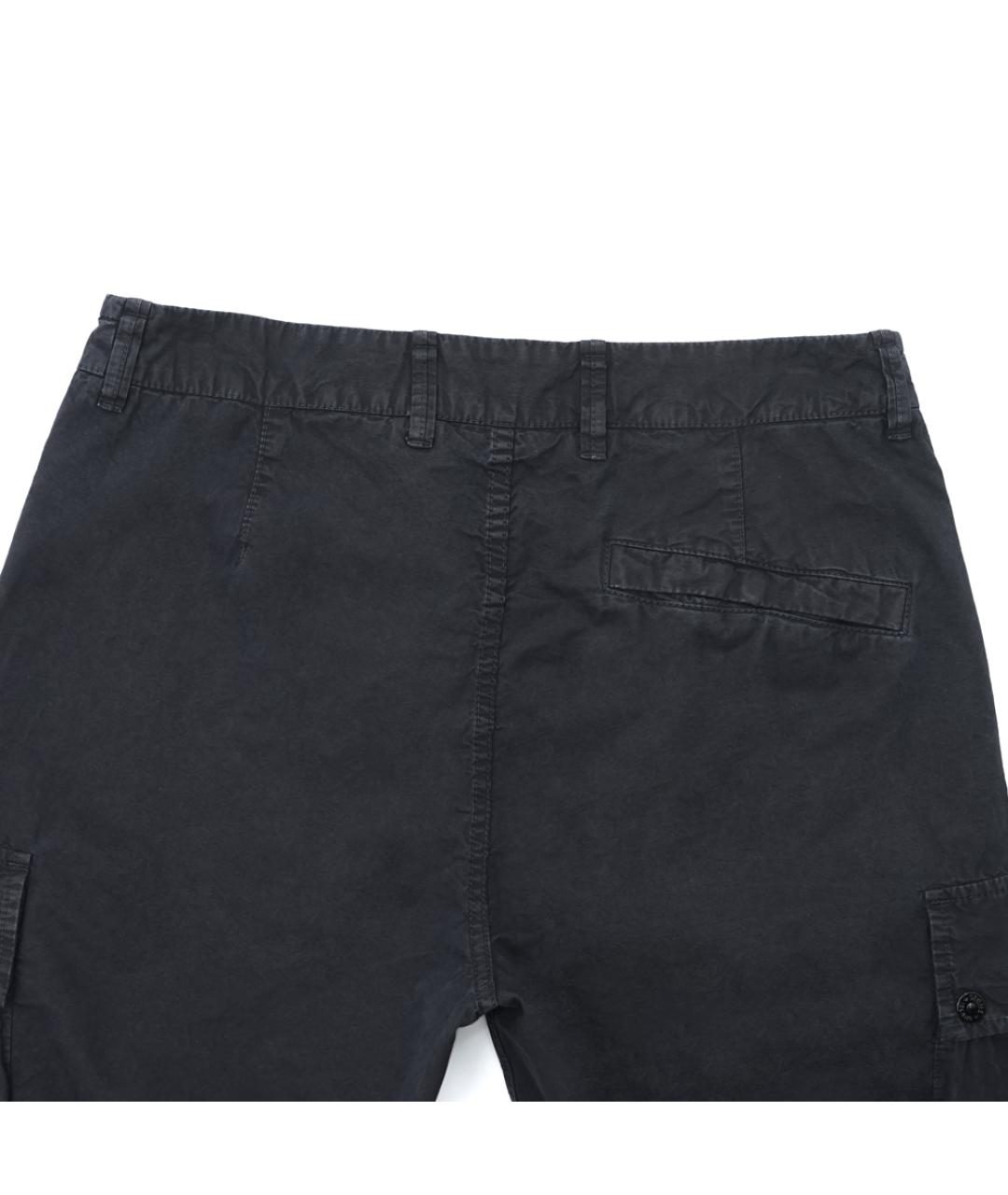 STONE ISLAND Темно-синие хлопковые шорты, фото 4