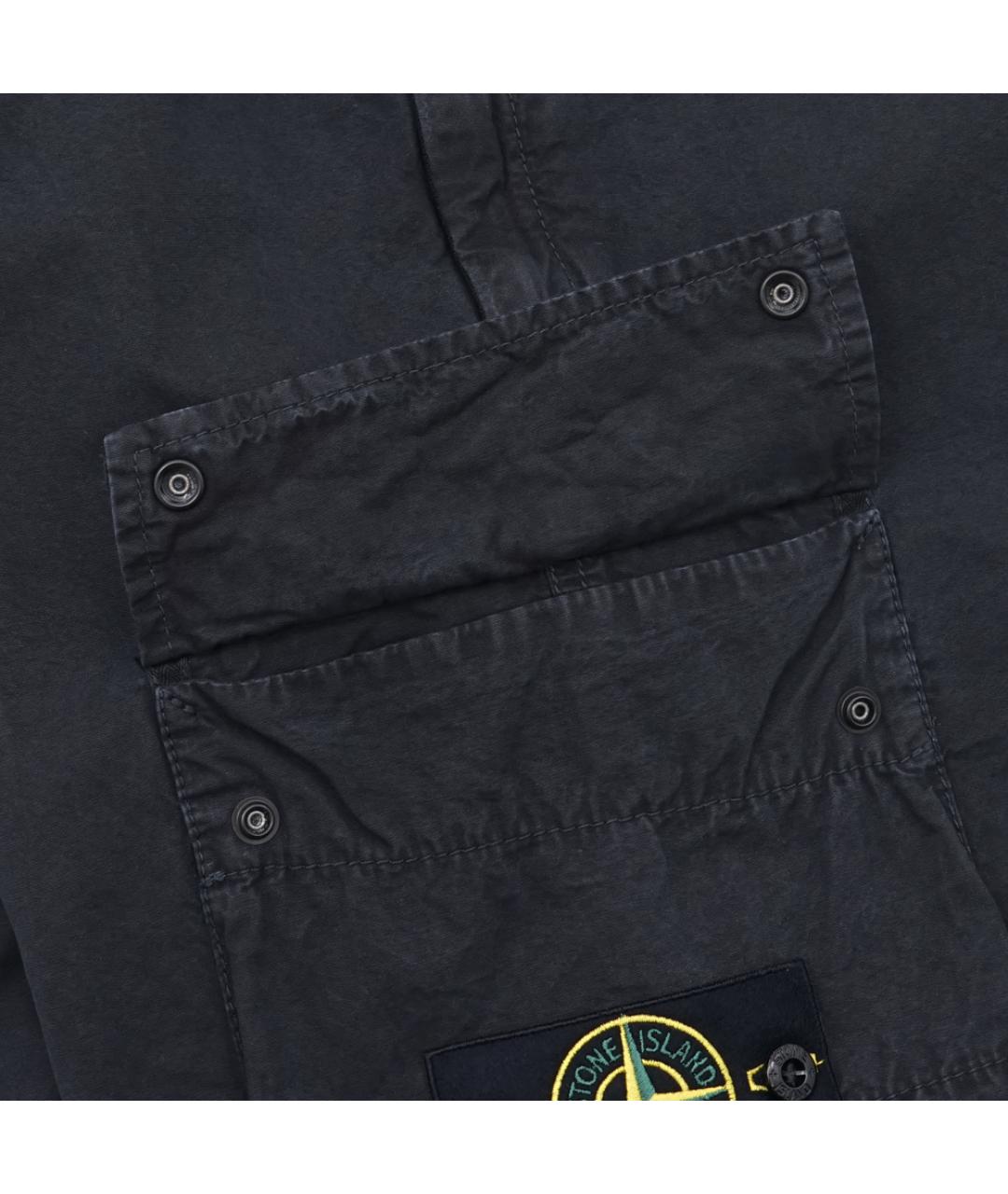 STONE ISLAND Темно-синие хлопковые шорты, фото 7