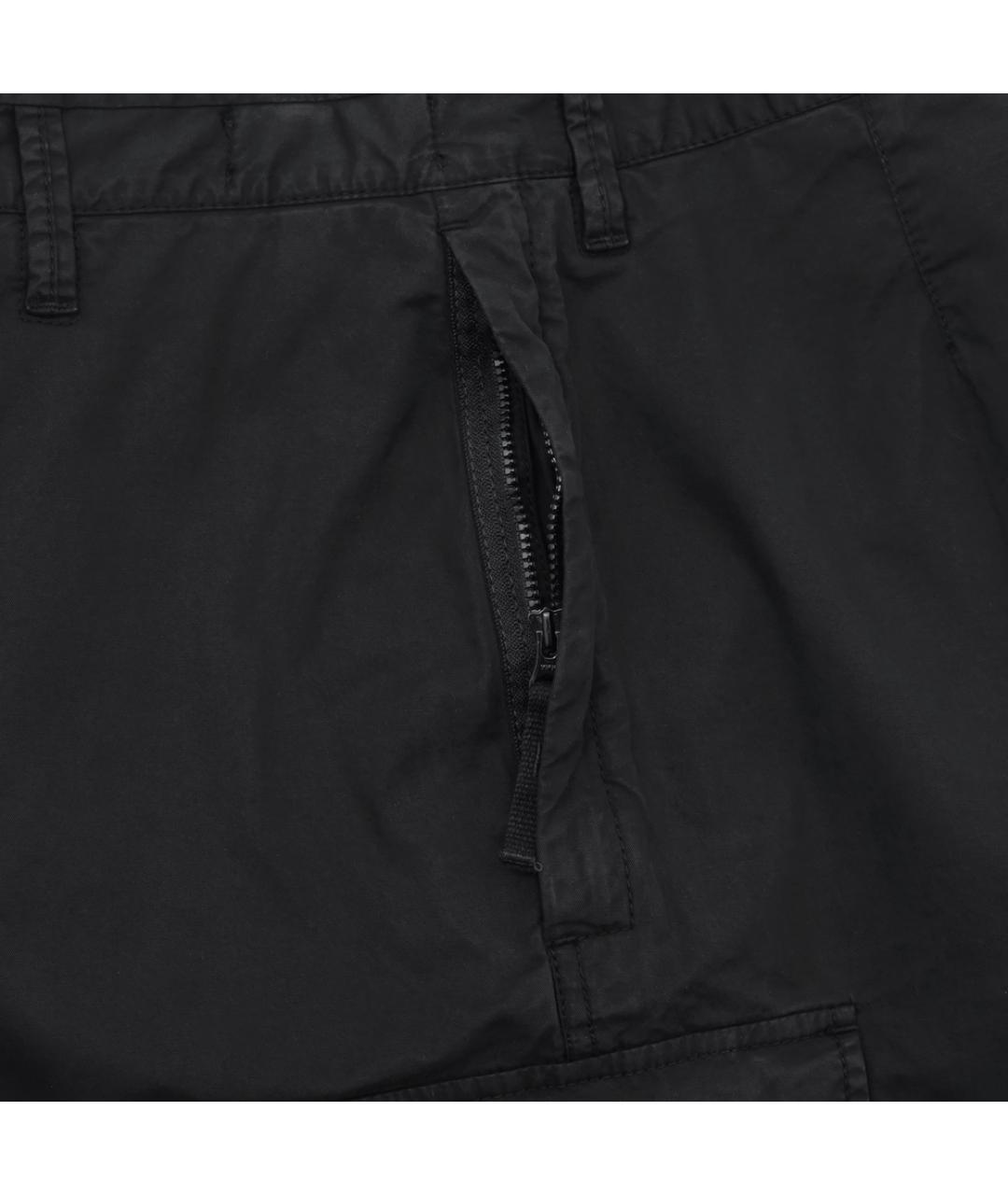 STONE ISLAND Черные хлопко-эластановые шорты, фото 3