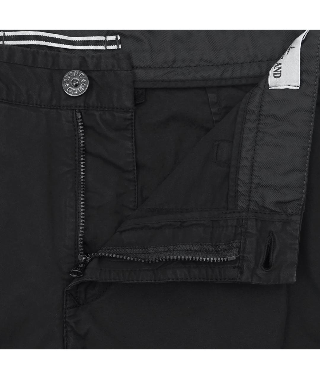STONE ISLAND Черные хлопко-эластановые шорты, фото 2