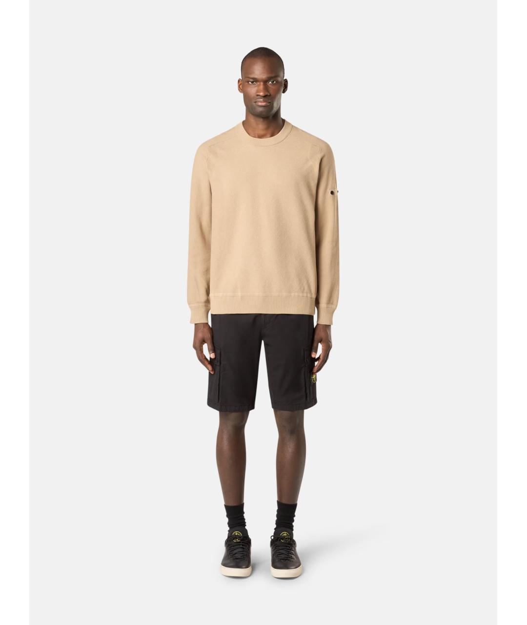 STONE ISLAND Черные хлопко-эластановые шорты, фото 9