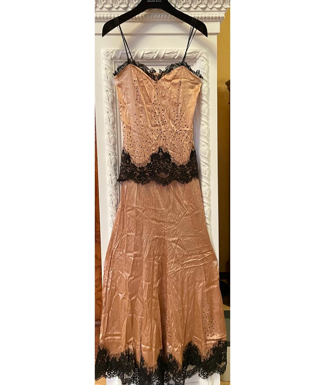 OPPIOFASHION Золотое шелковое вечернее платье, фото 5